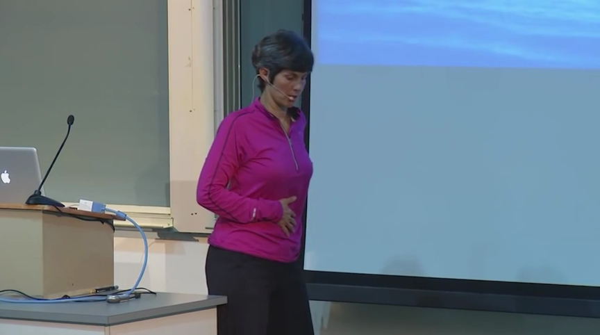 Esther Gokhale demonstrates posture.