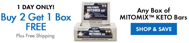 Achetez-en 2, obtenez 1 boîte gratuite pour toute boîte de barres MITOMIX ™ KETO