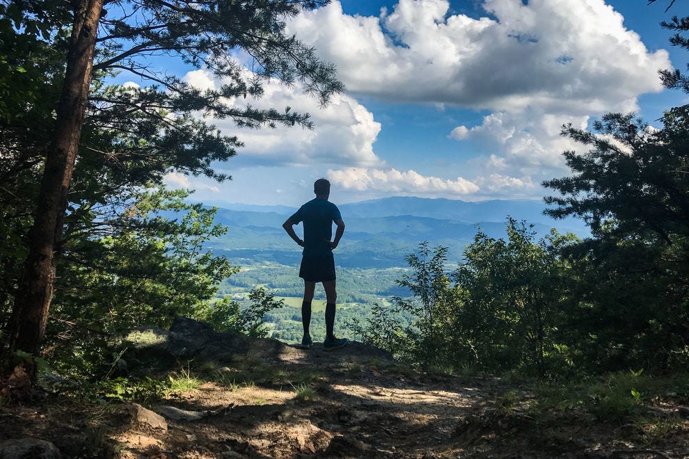 Vue sur le sentier des Appalaches dans les Great Smoky Mountains