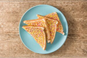 If not sliced into triangles, can you really call it fairy bread?