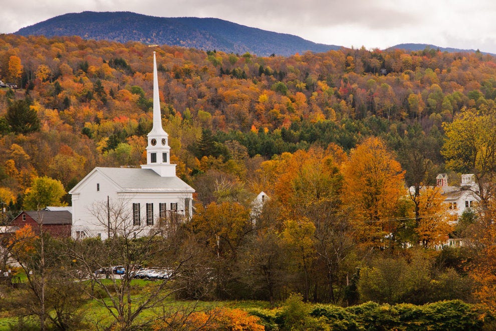 Superbe Stowe peint aux couleurs d'automne