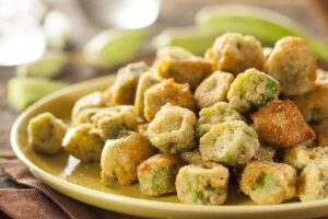 Homemade fried okra