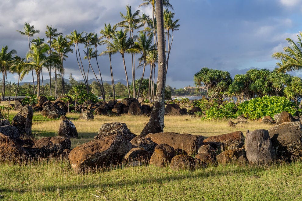 Ancien temple hawaïen près de Wailua