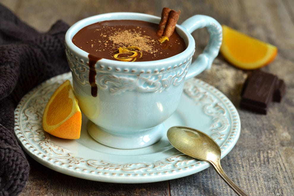 Chocolat chaud à l'écorce d'orange et à la cannelle