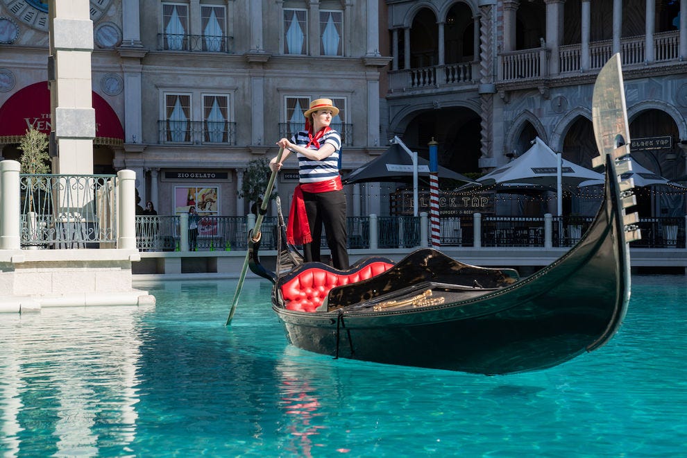 Une balade en gondole au Venetian?  C'est plus