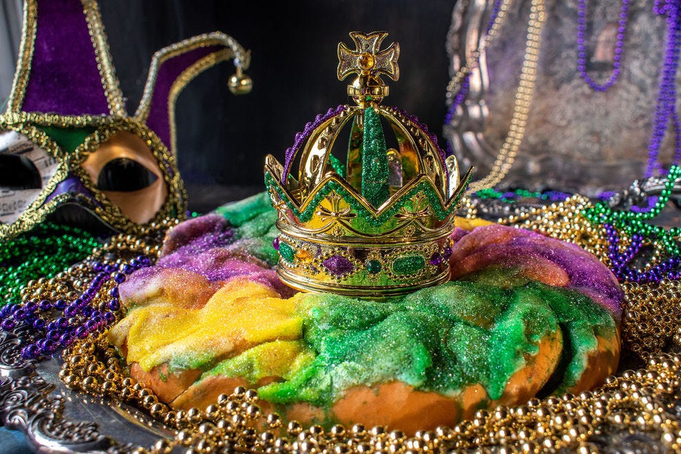 Mardi Gras et gâteau roi