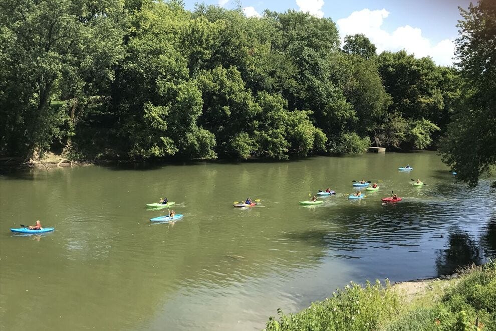 Kayaks sur le ruisseau Conococheague