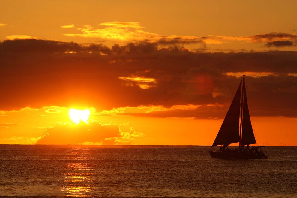 Croisière en catamaran au coucher du soleil