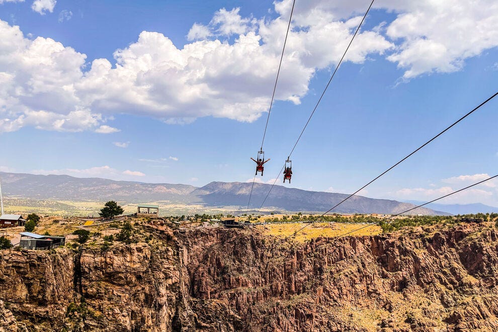 Tyrolienne Cloudscraper, pont Royal Gorge &  se garer