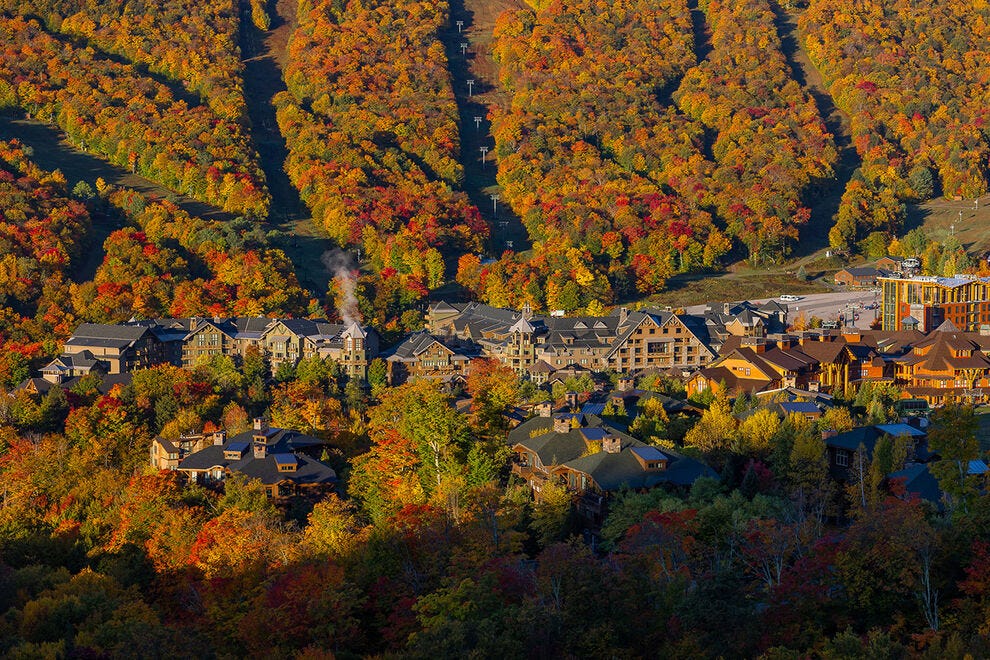 Les superbes couleurs d'automne de Stowe et le Lodge at Spruce Peak