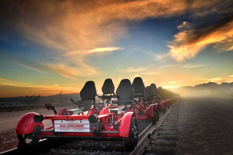 Rail Explorers vous offre un moyen unique d'explorer la magnifique nature autour de Las Vegas