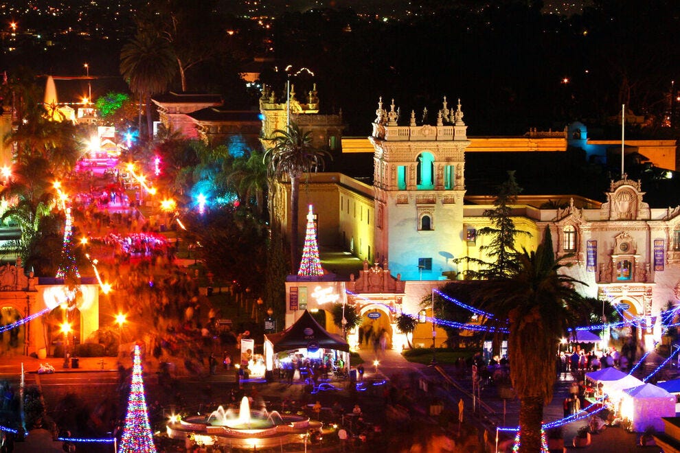 Nuits de décembre, Balboa Park San Diego