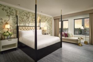 One of the expansive guest rooms at Mandarin Oriental Boston
