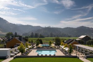 Four Seasons Resort Napa Valley overlooking the pool