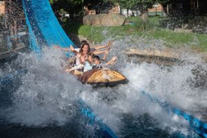 Water ride at an amusement park