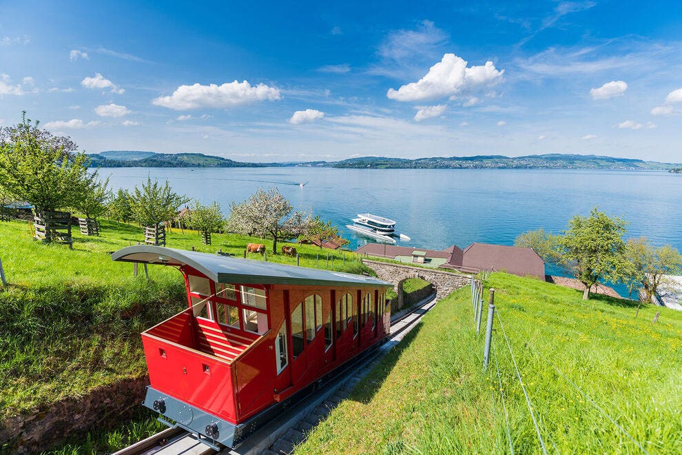 L'arrivée la plus unique au monde à l'hôtel Bürgenstock