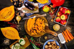 produits de saison au choix et nombreuses idées de menus