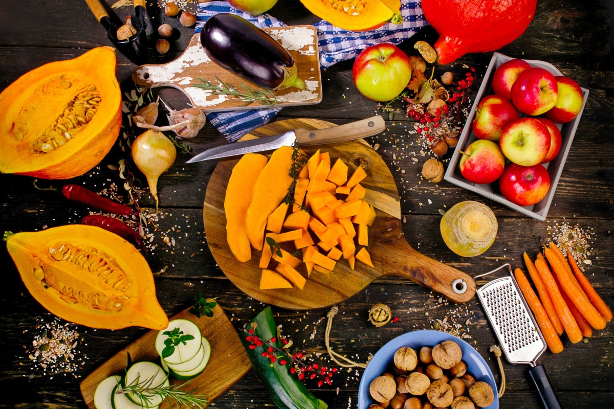 produits de saison au choix et nombreuses idées de menus